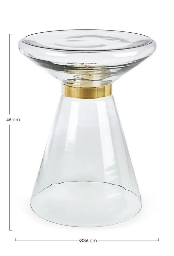 Bizzotto Tavolini>TAVOLINO IN VETRO CLEAR D36 - AZMIN