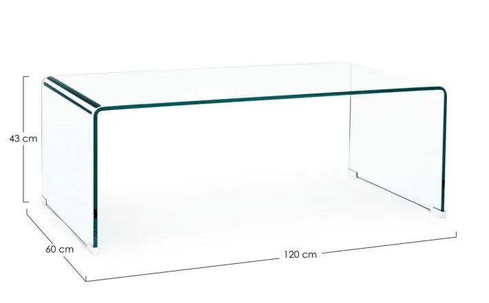 Bizzotto Tavolini>TAVOLINO IN VETRO 120X60 - IRIDE