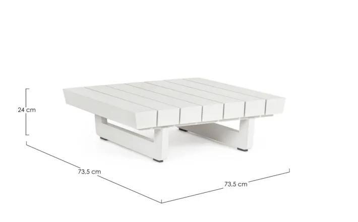Bizzotto Tavolini>TAVOLINO MODULARE IN ALLUMINIO BIANCO WG20 - INFINITY