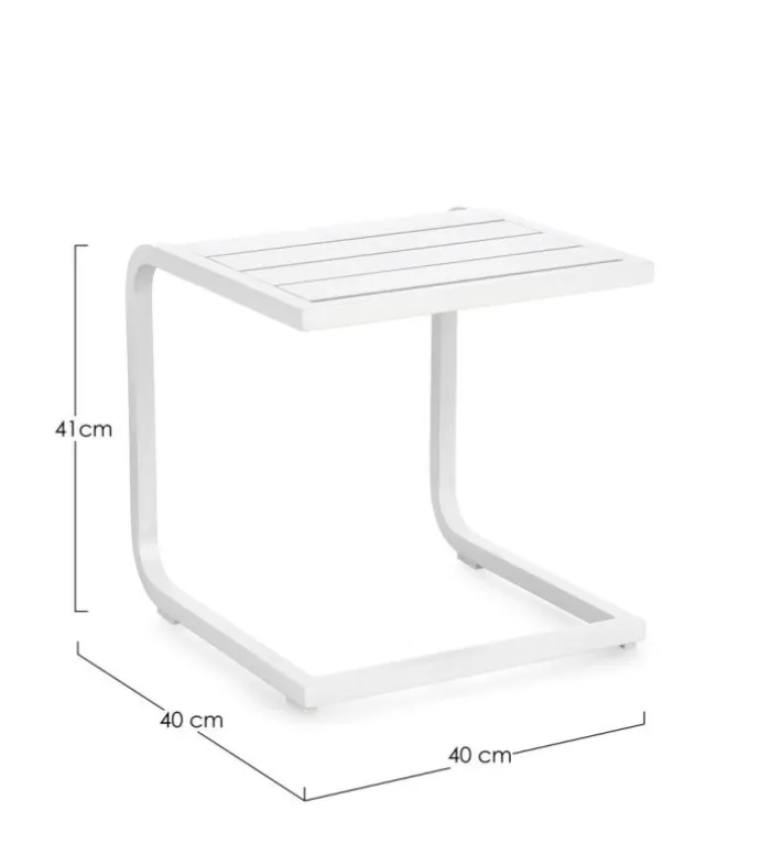 Bizzotto Tavolini>TAVOLINO TAYLOR 40X40 BIANCO