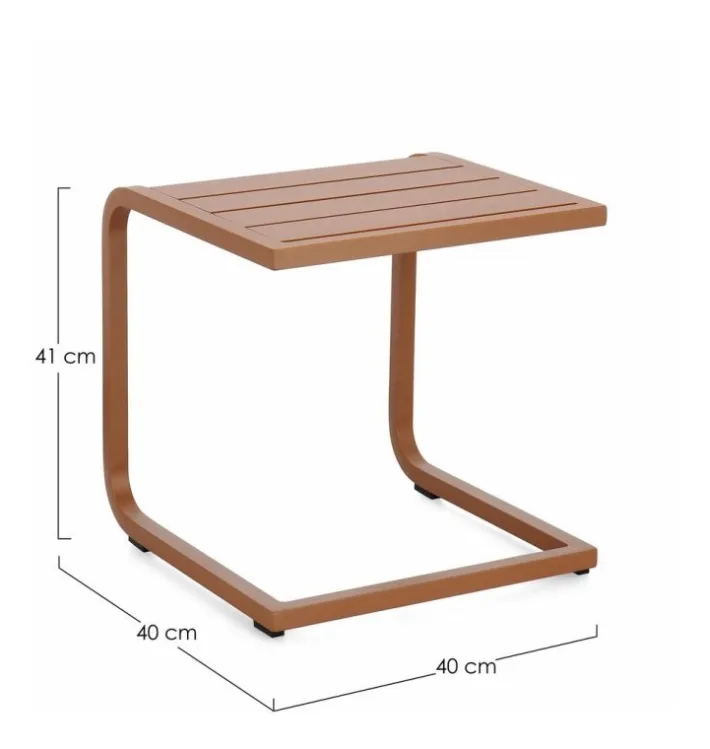 Bizzotto Tavolini>TAVOLINO TAYLOR 40X40 PECAN