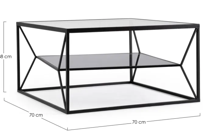 Bizzotto Tavolini>TAVOLINO 70X70 - HYDRA