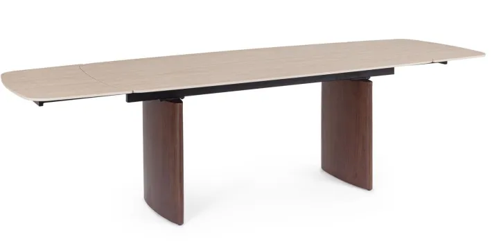 Bizzotto Tavoli>TAVOLO ALL. MAILIS 180/260X90 NOCE/TRAV.