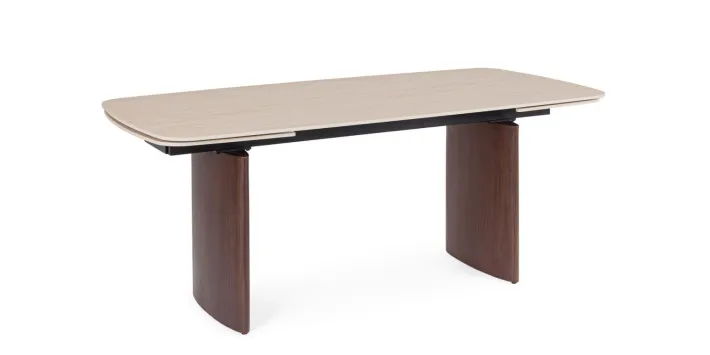Bizzotto Tavoli>TAVOLO ALL. MAILIS 180/260X90 NOCE/TRAV.