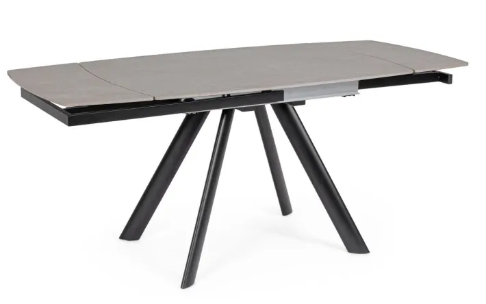 Bizzotto Tavoli>TAVOLO ALL. RAILI 119.5/180X85 NERO/GRIG