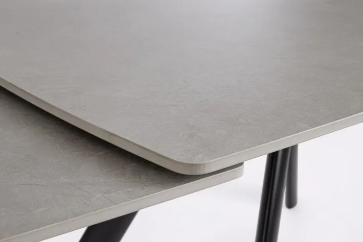 Bizzotto Tavoli>TAVOLO ALL. RAILI 119.5/180X85 NERO/GRIG