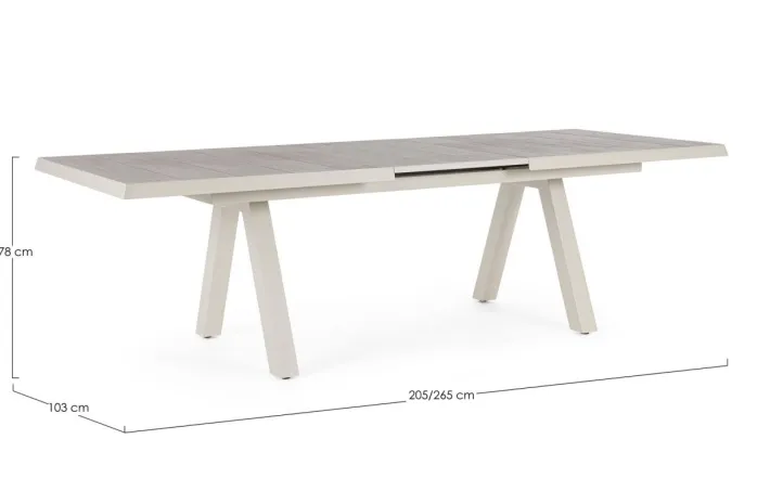 Bizzotto Tavoli>TAVOLO ALL.KRION 205-265X103 PELICAN