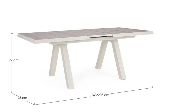Bizzotto Tavoli>TAVOLO ALL.KRION 163-203X93 PELICAN