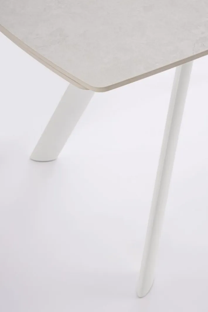 Bizzotto Tavoli>TAVOLO ALL.RAILI 119.5/180X85 BIANC/GR C