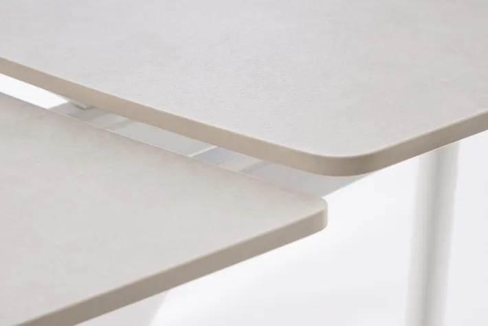 Bizzotto Tavoli>TAVOLO ALL.RAILI 119.5/180X85 BIANC/GR C