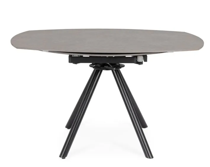 Bizzotto Tavoli>TAVOLO ALL.RAUNI D87/135 NERO/GRIGIO