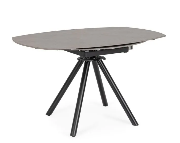 Bizzotto Tavoli>TAVOLO ALL.RAUNI D87/135 NERO/GRIGIO