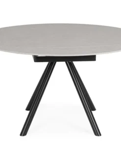 Bizzotto Tavoli>TAVOLO ALL.RAUNI D87/135 NERO/GRIG.CHIAR