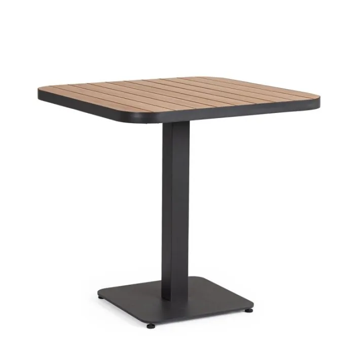 Bizzotto Tavoli>TAVOLO BELMAR 75X75 ANTRACITE YK13