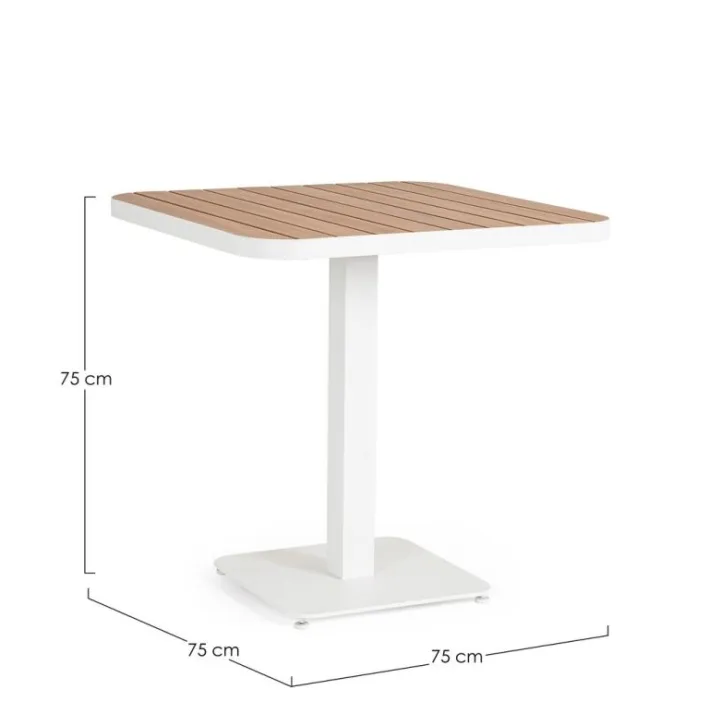 Bizzotto Tavoli>TAVOLO BELMAR 75X75 BIANCO YK11