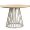 Bizzotto Tavoli>TAVOLO CILLIAN D120 WARM GREY/NATURAL