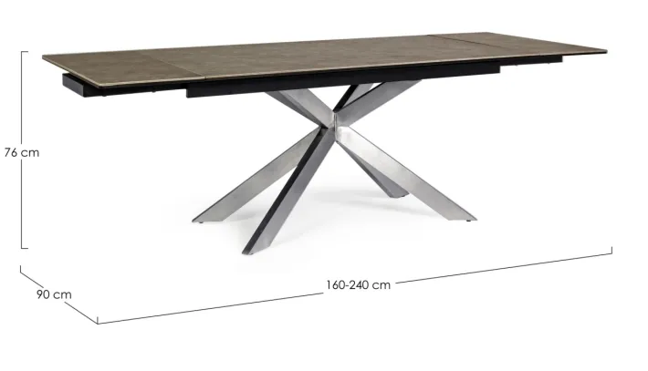 Bizzotto Tavoli>TAVOLO CON PIANO IN CERAMICA - ARZACHEL