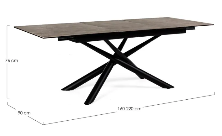 Bizzotto Tavoli>TAVOLO CON PIANO IN CERAMICA - SEYFERT