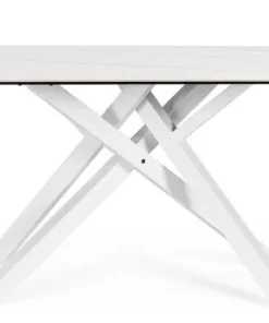 Bizzotto Tavoli>TAVOLO CON PIANO IN CERAMICA BIANCO - SEAN