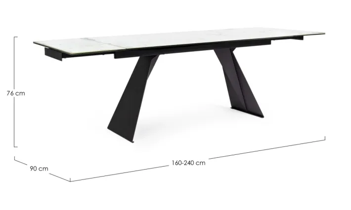 Bizzotto Tavoli>TAVOLO CON PIANO IN CERAMICA - BLAZAR