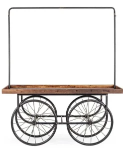Bizzotto Carrelli Ed Espositori>TAVOLO ESPOSITORE IN LEGNO CON RUOTE