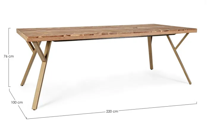 Bizzotto Tavoli>TAVOLO FISSO IN LEGNO 220X100 - RAIDA