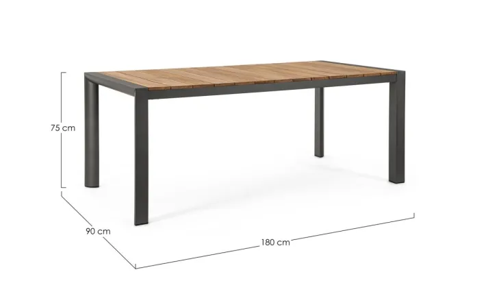 Bizzotto Tavoli>TAVOLO IN ALLUMINIO ANTRACITE GK52 - CAMERON
