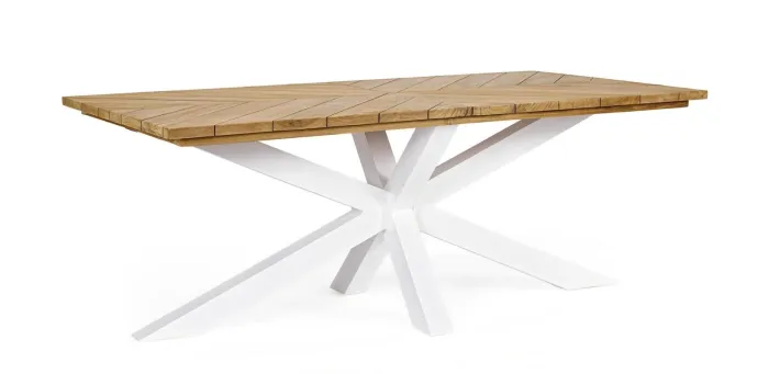 Bizzotto Tavoli>TAVOLO IN ALLUMINIO BIANCO RT01 - PALMDALE