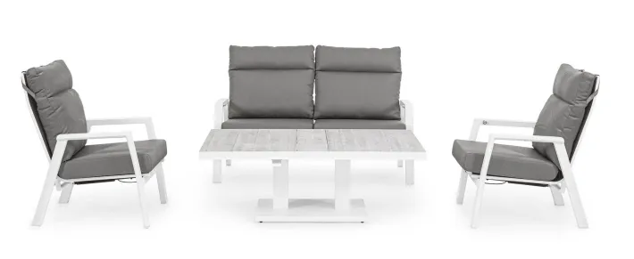 Bizzotto Tavoli>TAVOLO IN ALLUMINIO BIANCO JX11 - TRUMAN