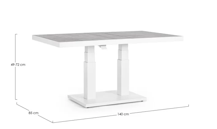 Bizzotto Tavoli>TAVOLO IN ALLUMINIO BIANCO JX11 - TRUMAN