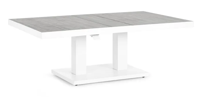 Bizzotto Tavoli>TAVOLO IN ALLUMINIO BIANCO JX11 - TRUMAN