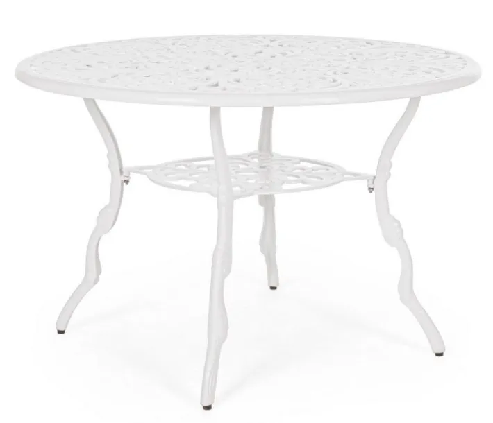 Bizzotto Tavoli>TAVOLO IN ALLUMINIO D110 BIANCO - VICTORIA