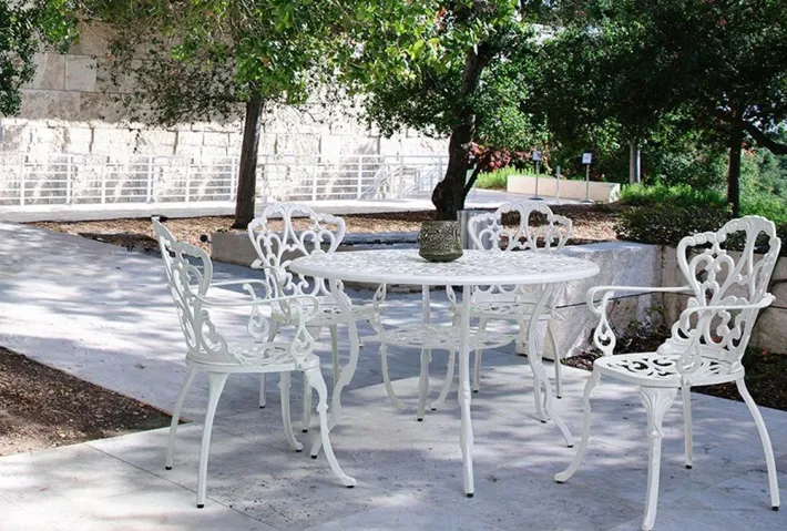 Bizzotto Tavoli>TAVOLO IN ALLUMINIO D110 BIANCO - VICTORIA