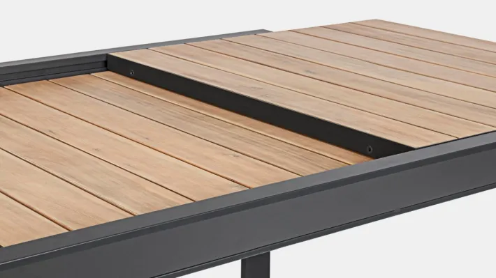 Bizzotto Tavoli>TAVOLO IN ALLUMINIO 160-240X100 ANTRACITE YK13 - BELMAR