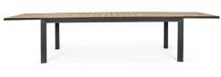 Bizzotto Tavoli>TAVOLO IN ALLUMINIO 220-340X100 ANTRACITE YK13 - BELMAR