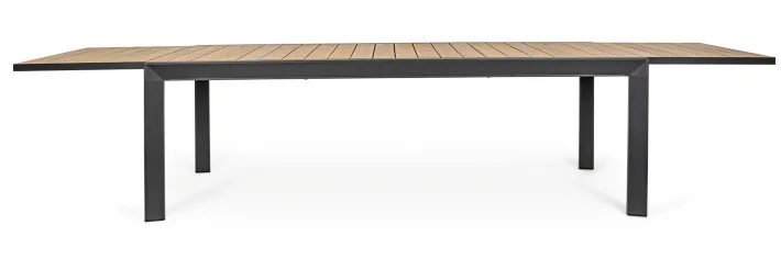 Bizzotto Tavoli>TAVOLO IN ALLUMINIO 220-340X100 ANTRACITE YK13 - BELMAR