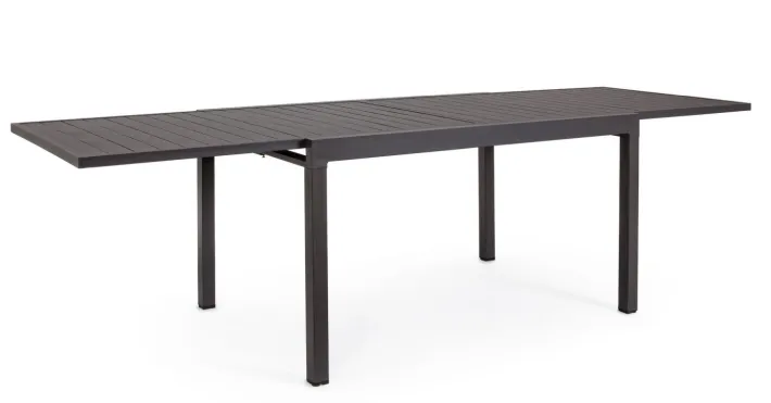 Bizzotto Tavoli>TAVOLO IN ALLUMINIO 135/270X90 ANTRACITE YK13 - PELAGIUS