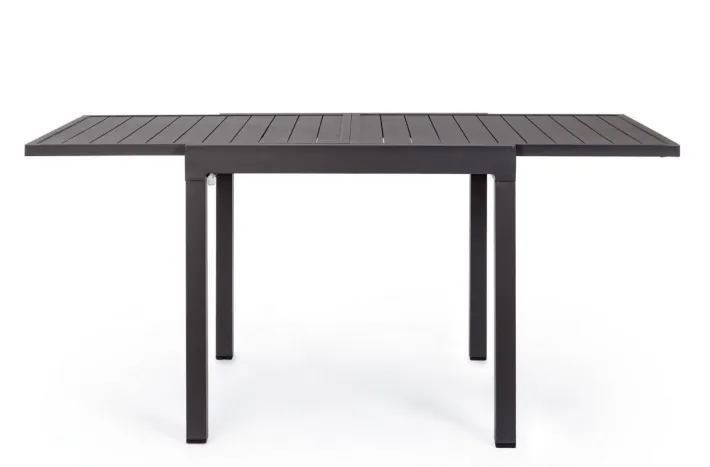 Bizzotto Tavoli>TAVOLO IN ALLUMINIO 83/166X80 ANTRACITE YK13 - PELAGIUS