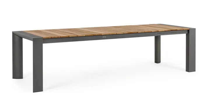 Bizzotto Tavoli>TAVOLO IN ALLUMINIO 228-294X100 ANTRACITE GK52 - CAMERON
