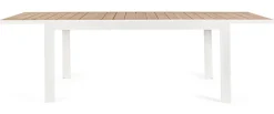 Bizzotto Tavoli>TAVOLO IN ALLUMINIO 160-240X100 BIANCO YK11 - BELMAR
