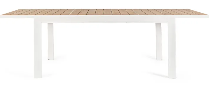 Bizzotto Tavoli>TAVOLO IN ALLUMINIO 160-240X100 BIANCO YK11 - BELMAR