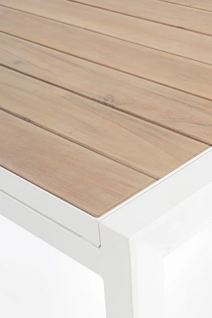 Bizzotto Tavoli>TAVOLO IN ALLUMINIO 160-240X100 BIANCO YK11 - BELMAR