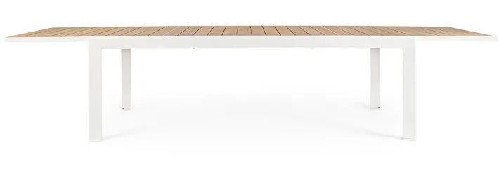 Bizzotto Tavoli>TAVOLO IN ALLUMINIO 220-340X100 BIANCO YK11 - BELMAR