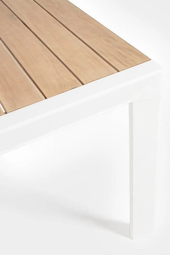 Bizzotto Tavoli>TAVOLO IN ALLUMINIO 220-340X100 BIANCO YK11 - BELMAR
