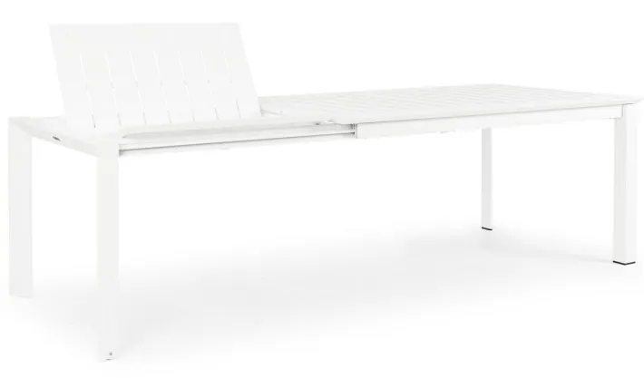 Bizzotto Tavoli>TAVOLO IN ALLUMINIO 160/240X100 BIANCO CX21 - KONNOR