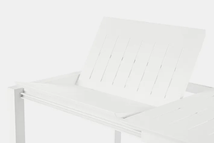 Bizzotto Tavoli>TAVOLO IN ALLUMINIO 160/240X100 BIANCO CX21 - KONNOR