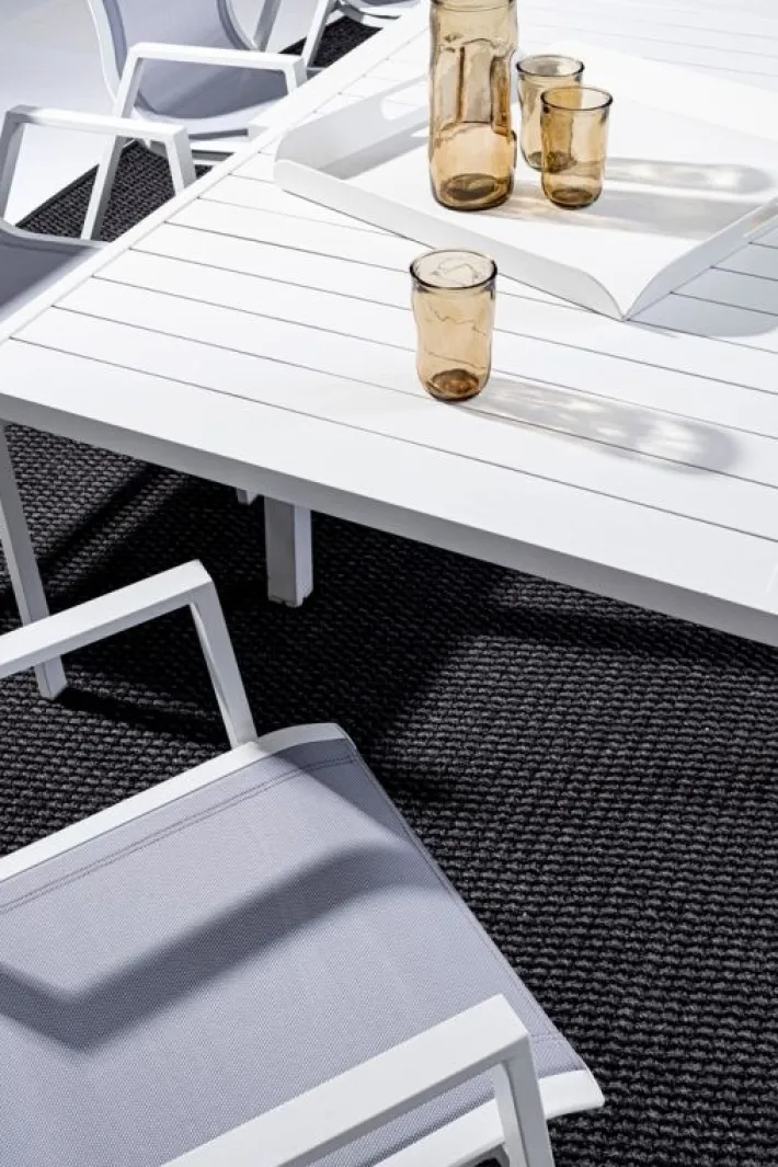 Bizzotto Tavoli>TAVOLO IN ALLUMINIO 135/270X90 BIANCO YK11 - PELAGIUS