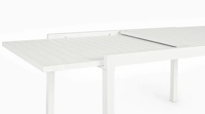Bizzotto Tavoli>TAVOLO IN ALLUMINIO 135/270X90 BIANCO YK11 - PELAGIUS