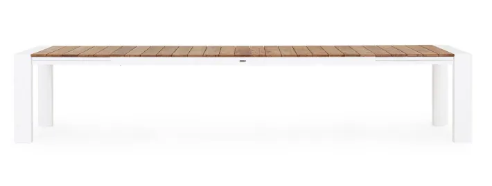 Bizzotto Tavoli>TAVOLO IN ALLUMINIO 253/319/384X110 BIANCO GK50 - CAMERON