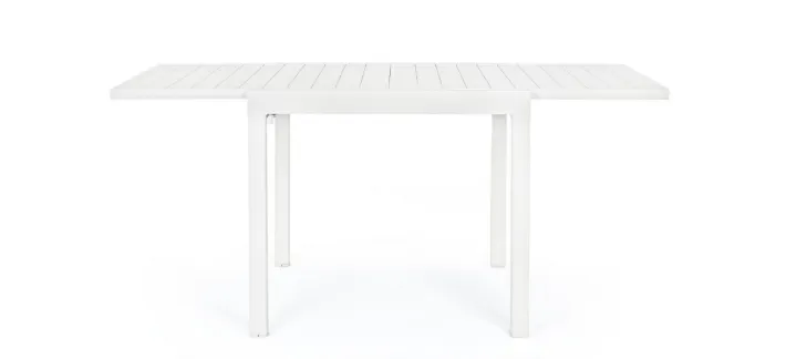 Bizzotto Tavoli>TAVOLO IN ALLUMINIO 83/166X80 BIANCO YK11 - PELAGIUS